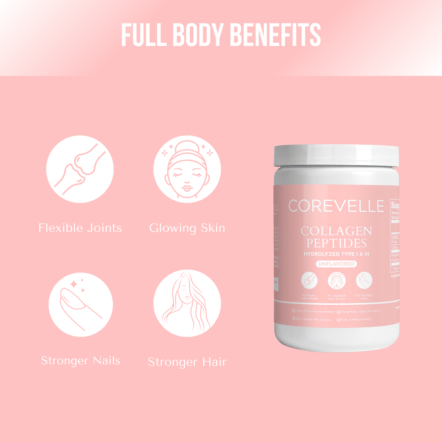 Corevelle® Grass-Fed Hydrolyzed Collagen Peptides